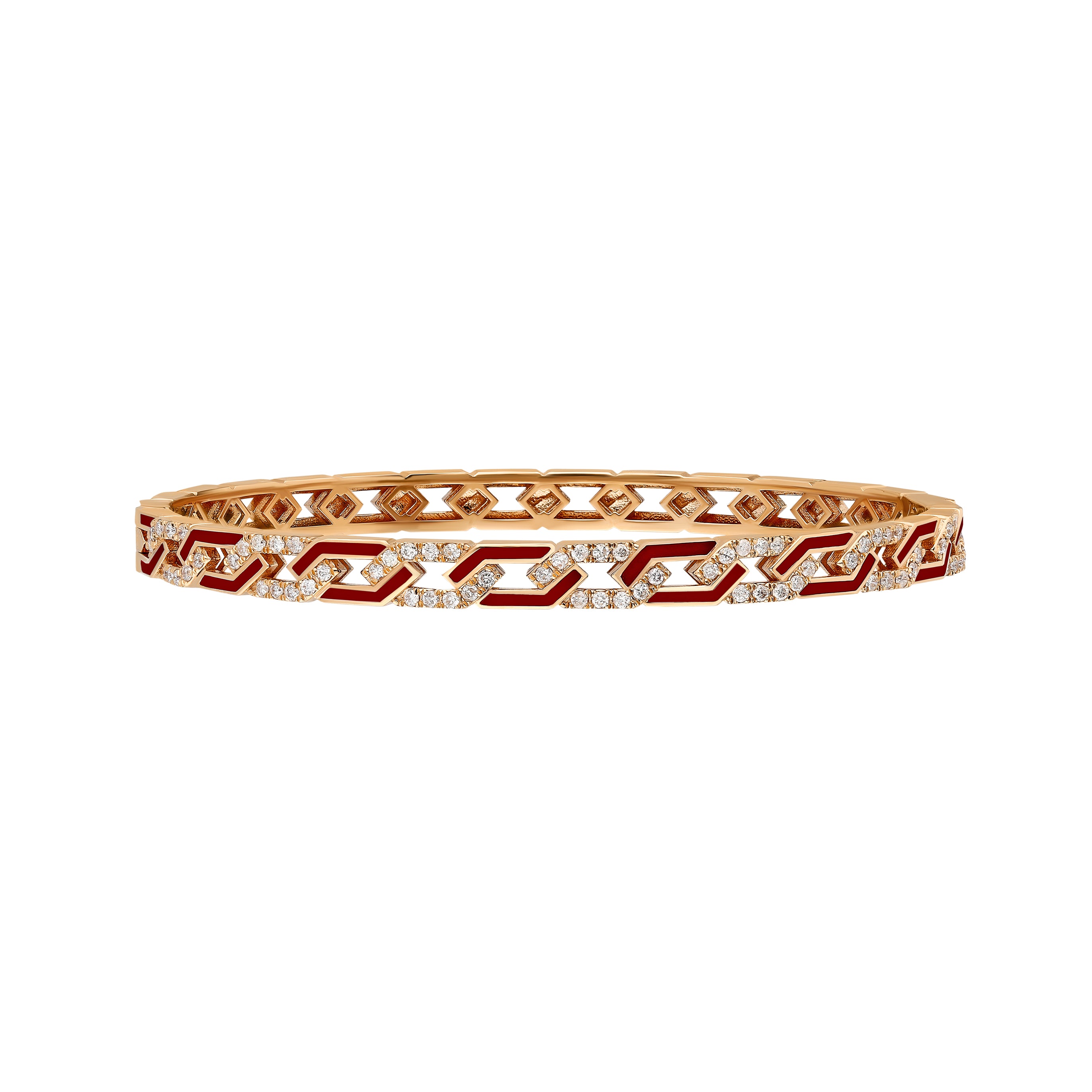 Fizzy Rebel Bracelet With Diamonds - Red Enamel