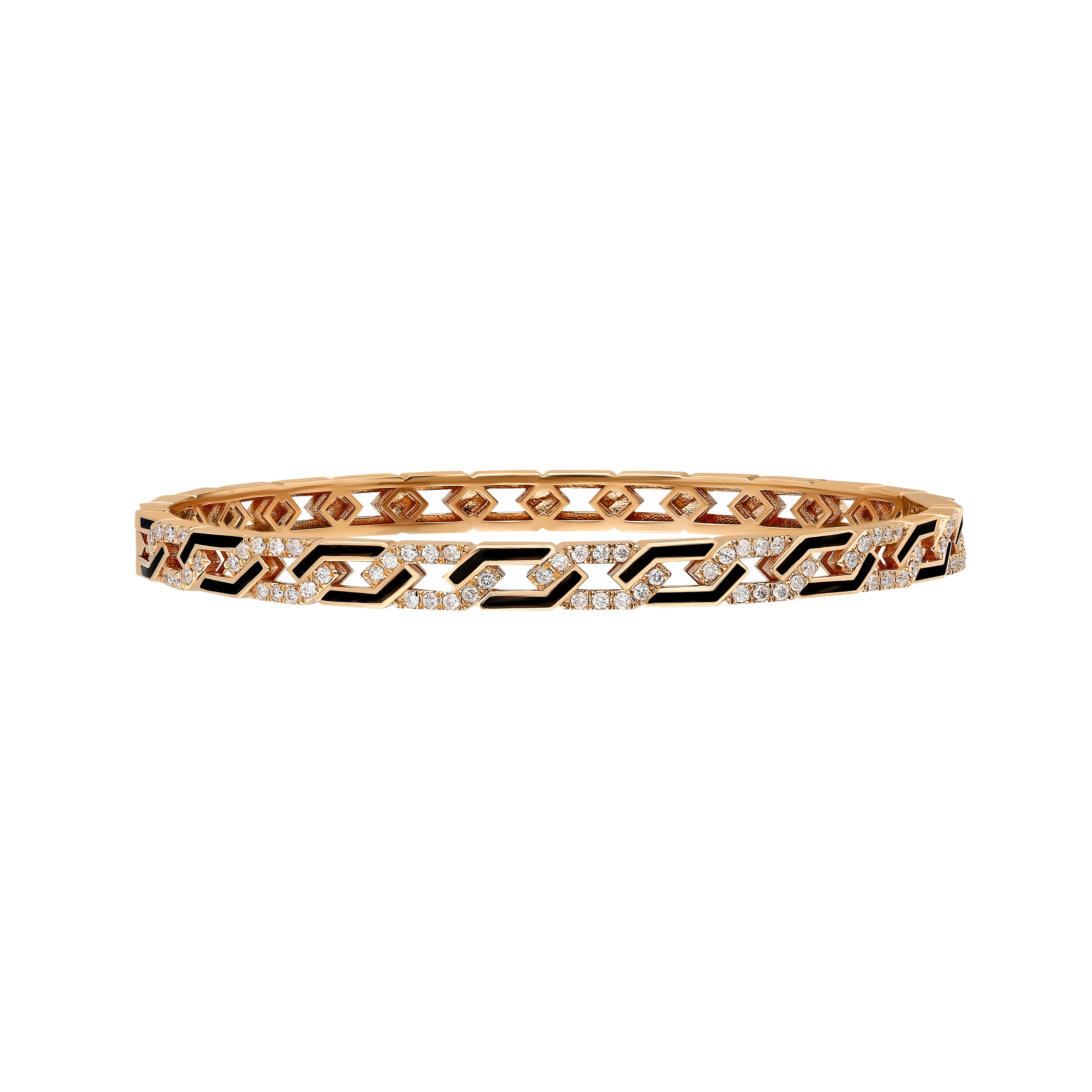 Fizzy Rebel Bracelet With Diamonds - Black Enamel