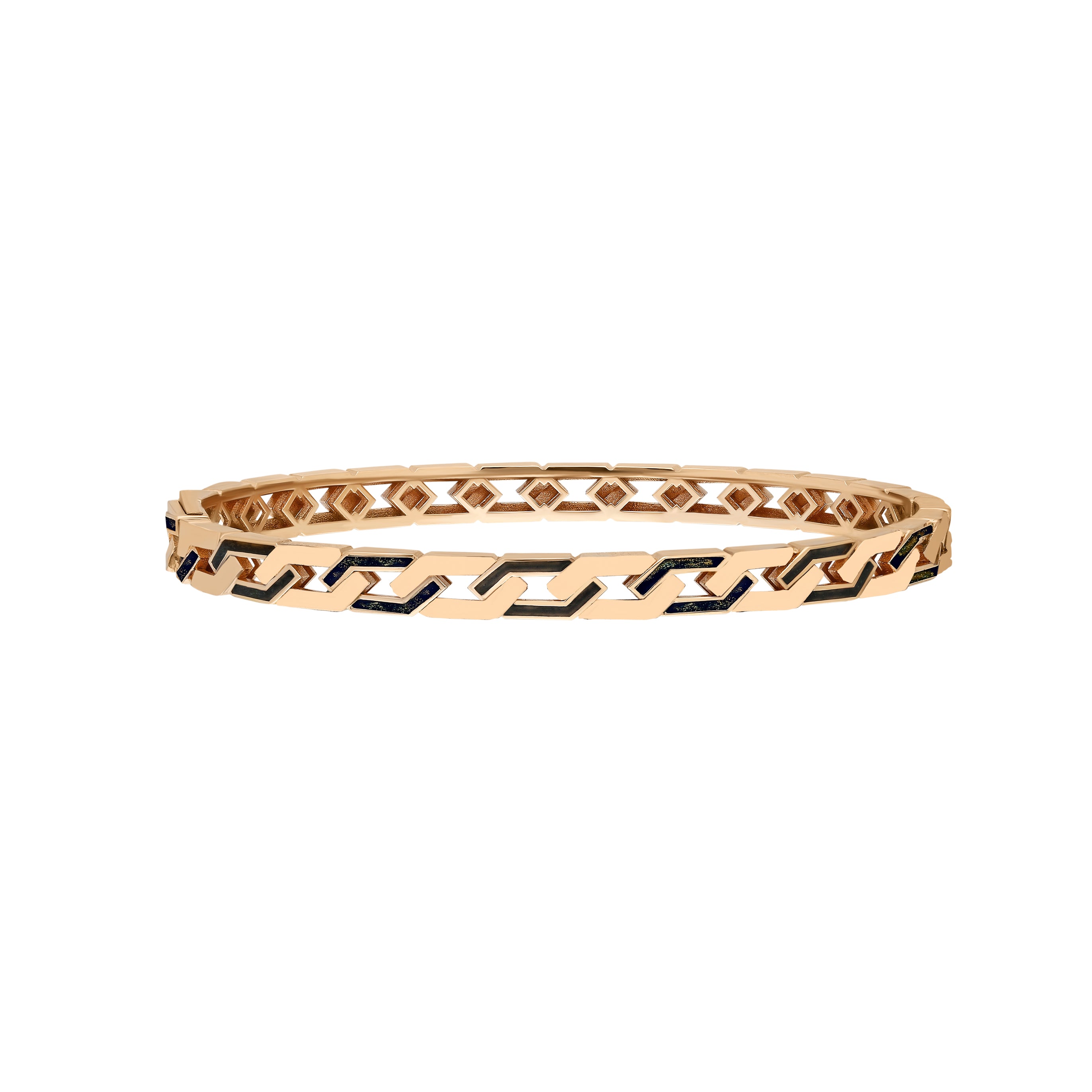 Fizzy Rebel Naked Bracelet - Black & Blue Mother of Pearl Enamel