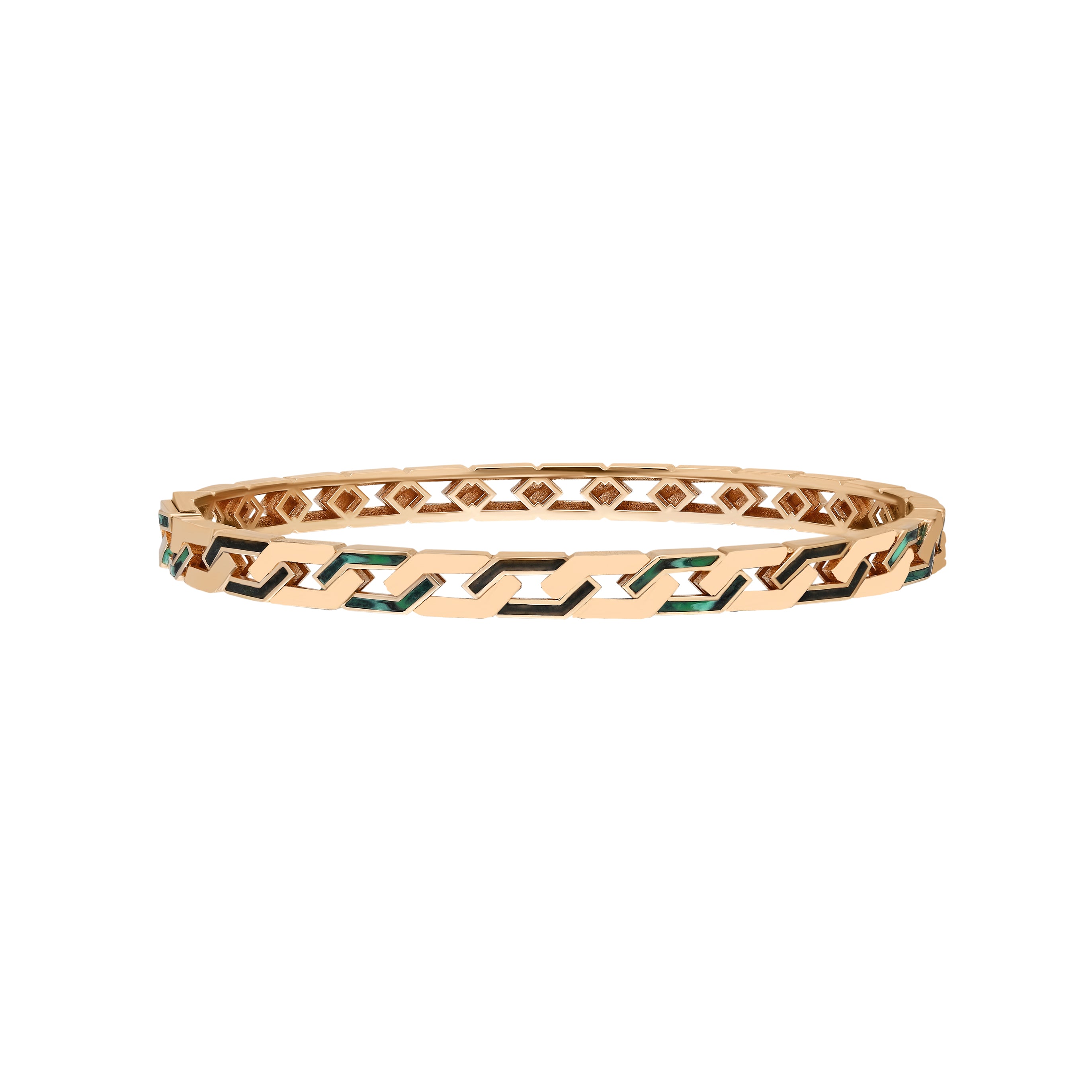 Fizzy Rebel Naked Bracelet - Black & Green Enamel