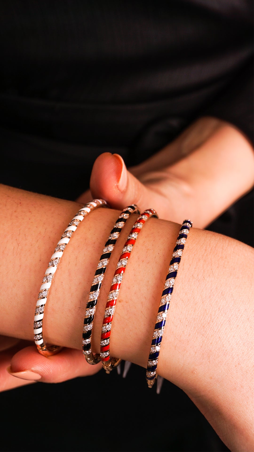 Tornado Bracelet - Black Enamel