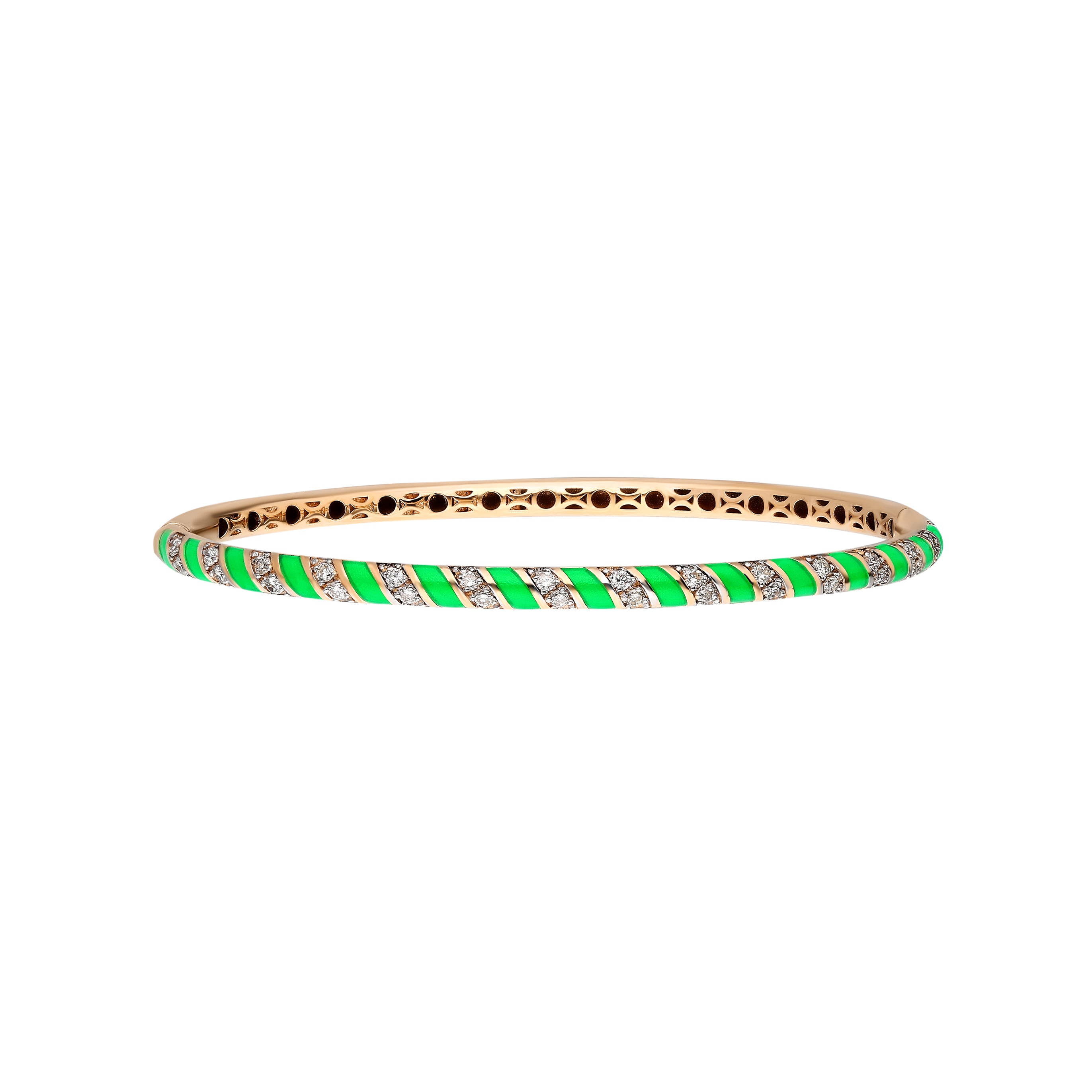 Tornado Bracelet - Neon Green Enamel