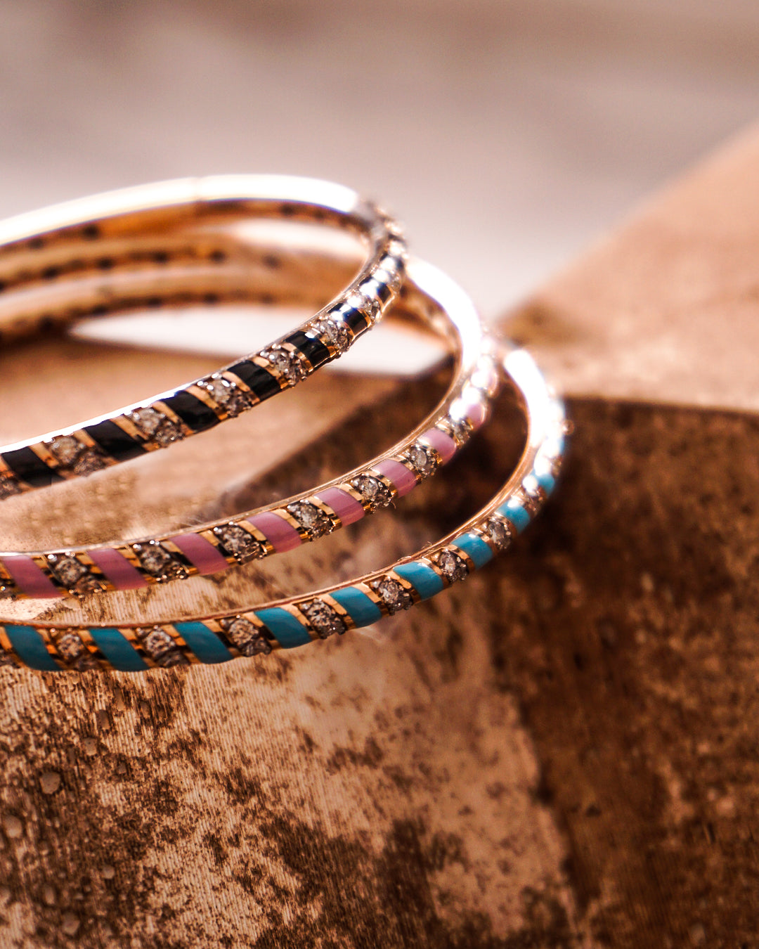 Tornado Bracelet - Black Enamel