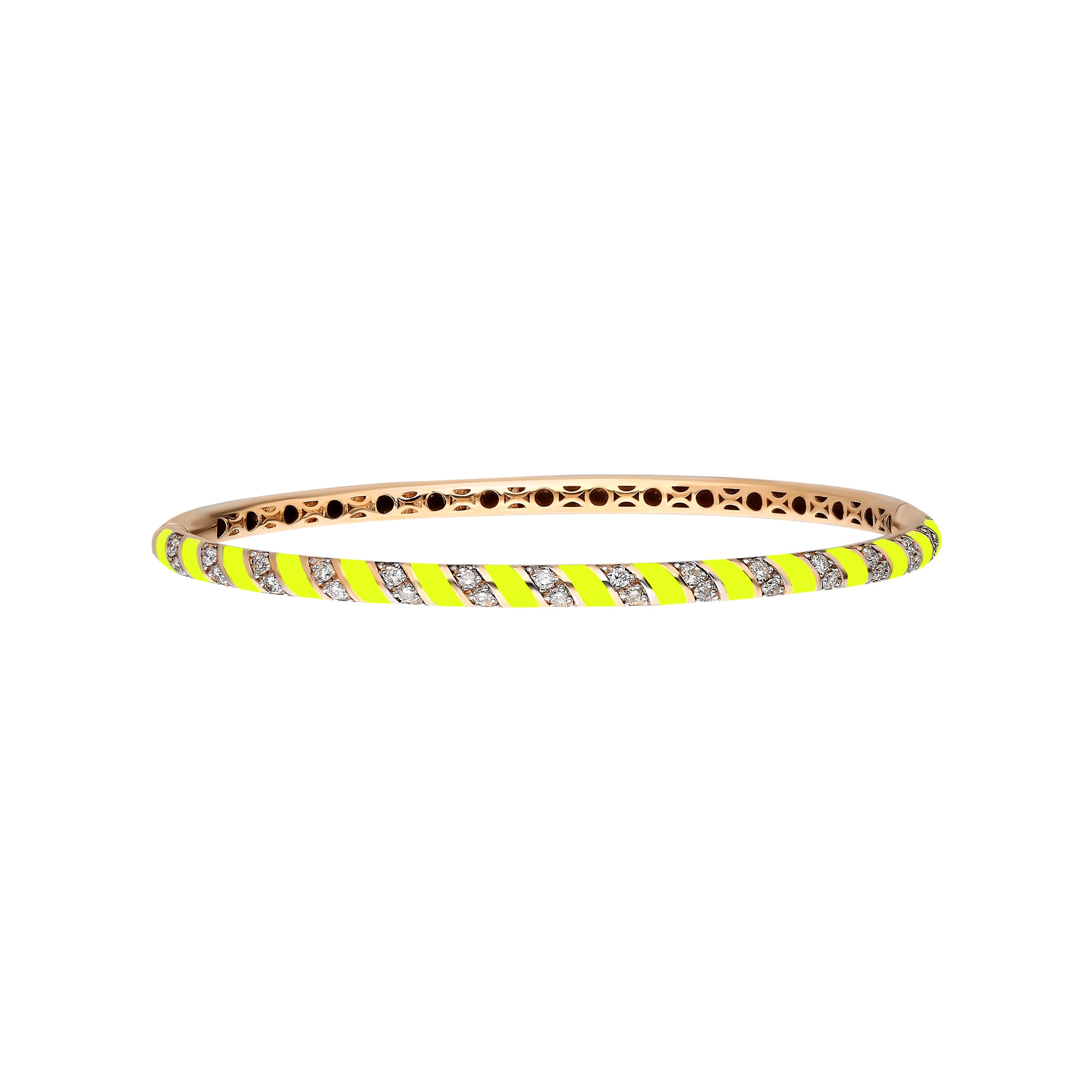 Tornado Bracelet - Neon Yellow Enamel