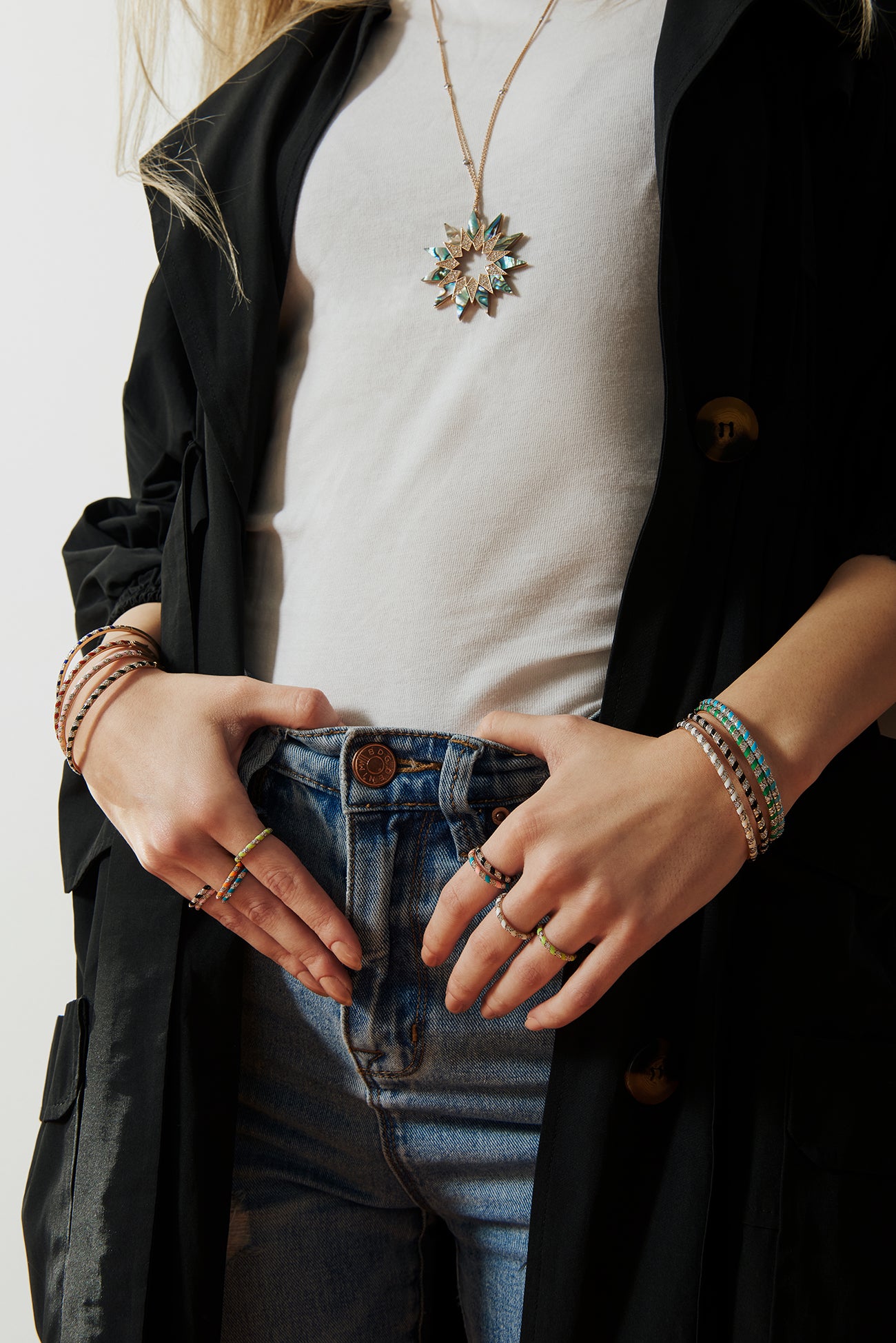 Tornado Bracelet - Blue Enamel