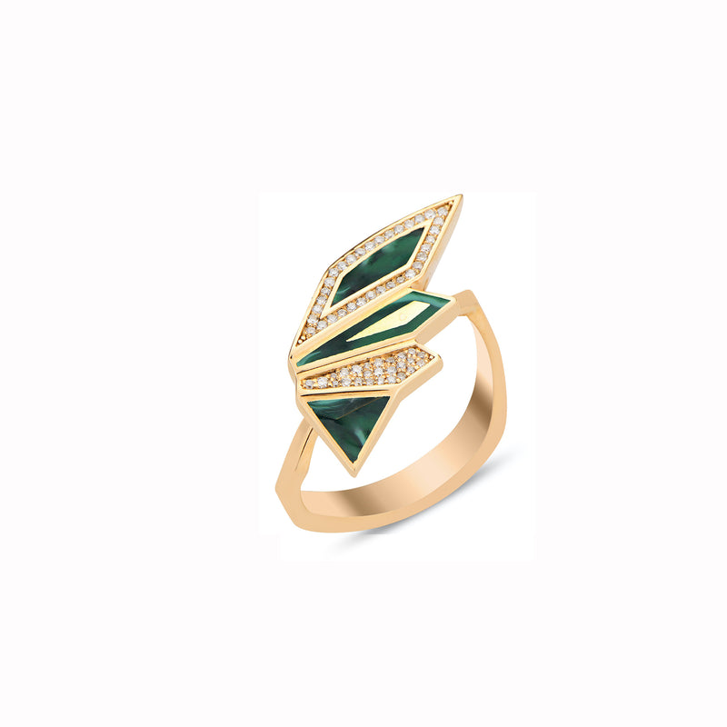 Alis ring with Green MOP
