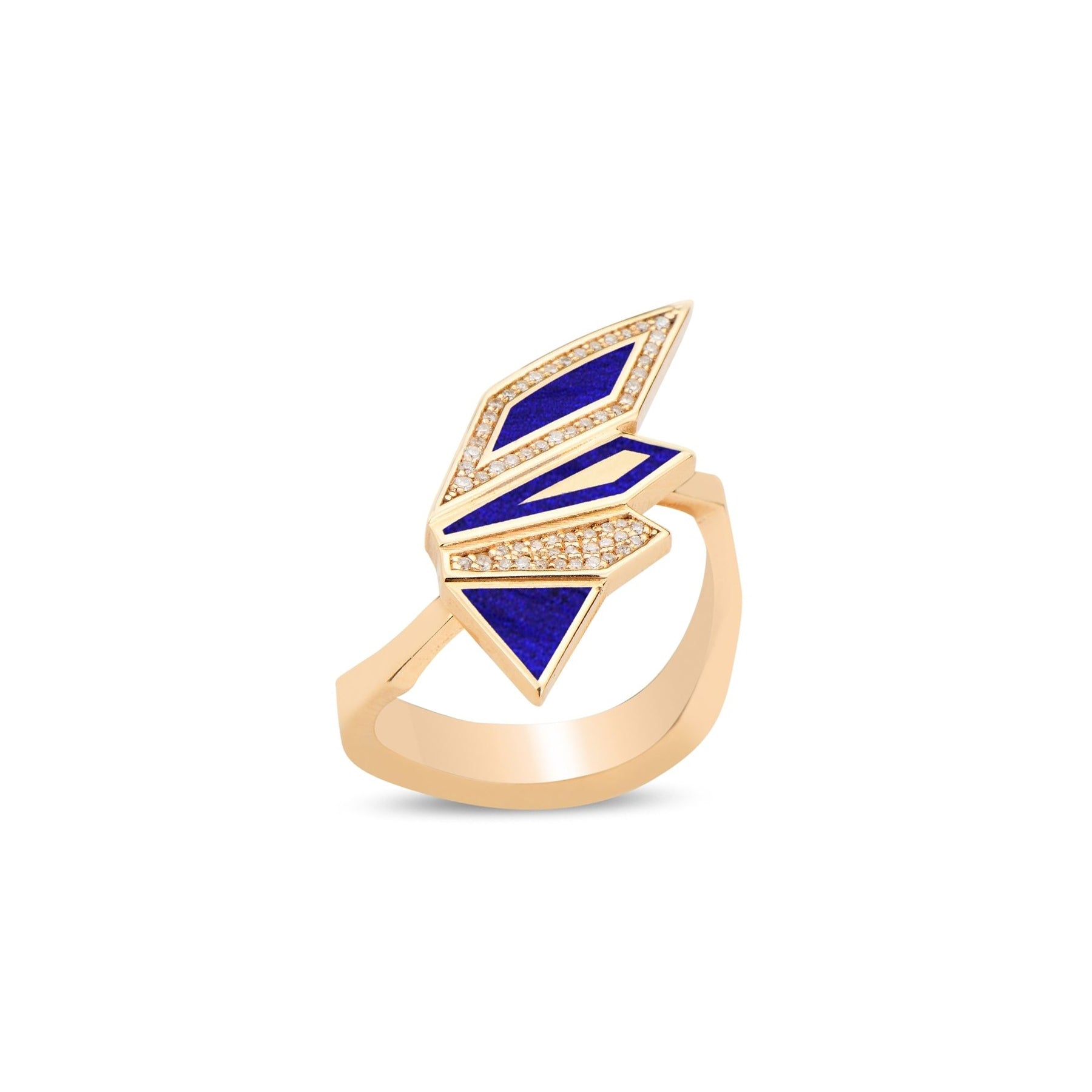 Alis Ring with Parlament Blue Enamel
