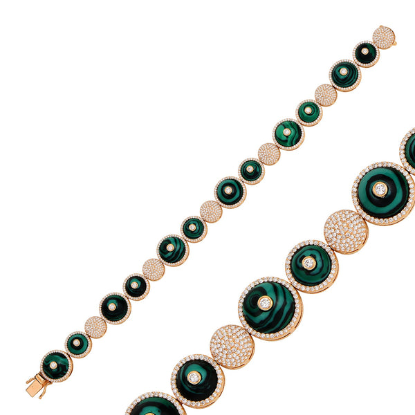 Neutra Dome Bracelet with Malachite