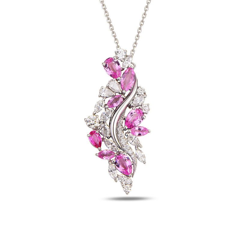 Blossom Pendant I with Pink Sapphire