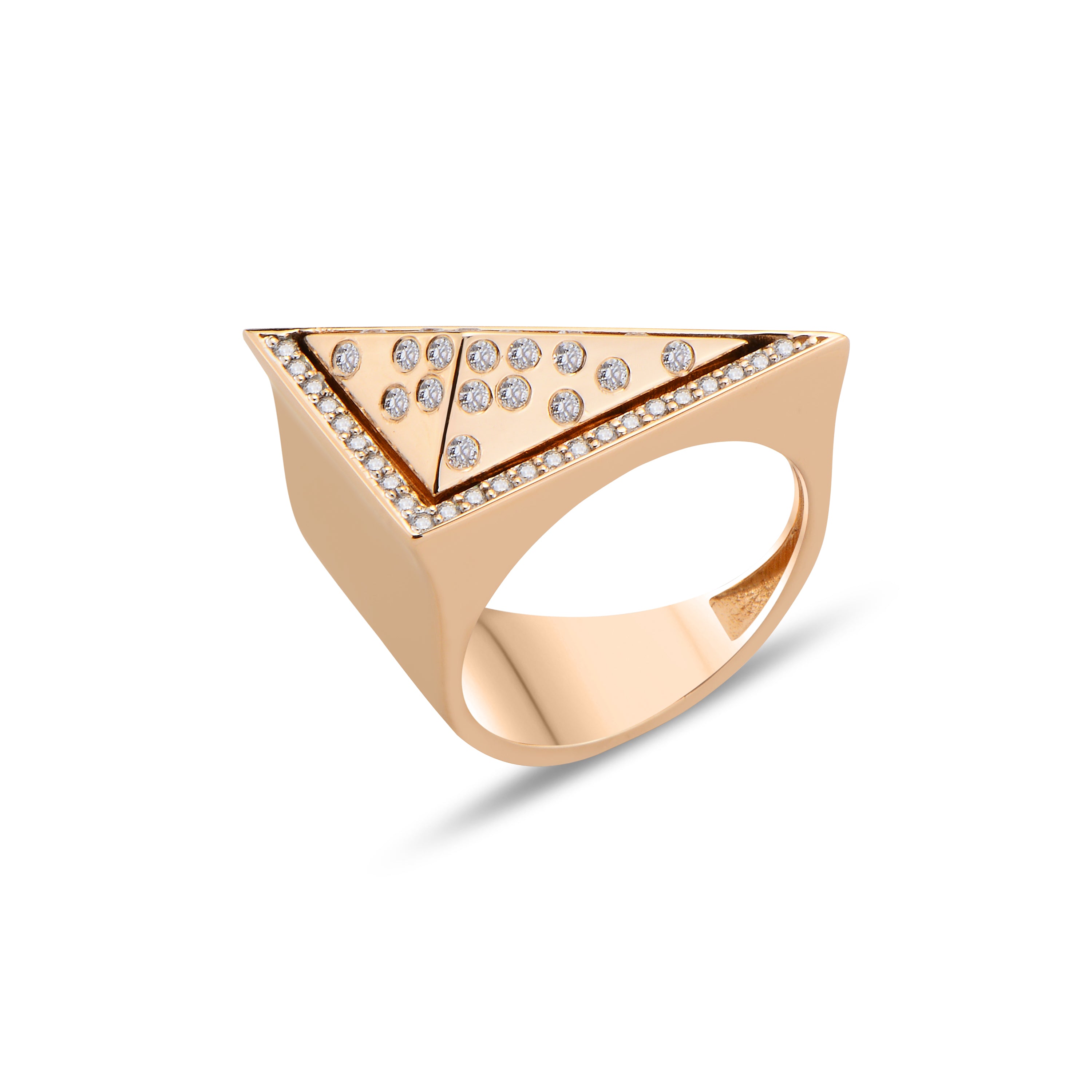 AZTEC SIDE RING ALL GOLD