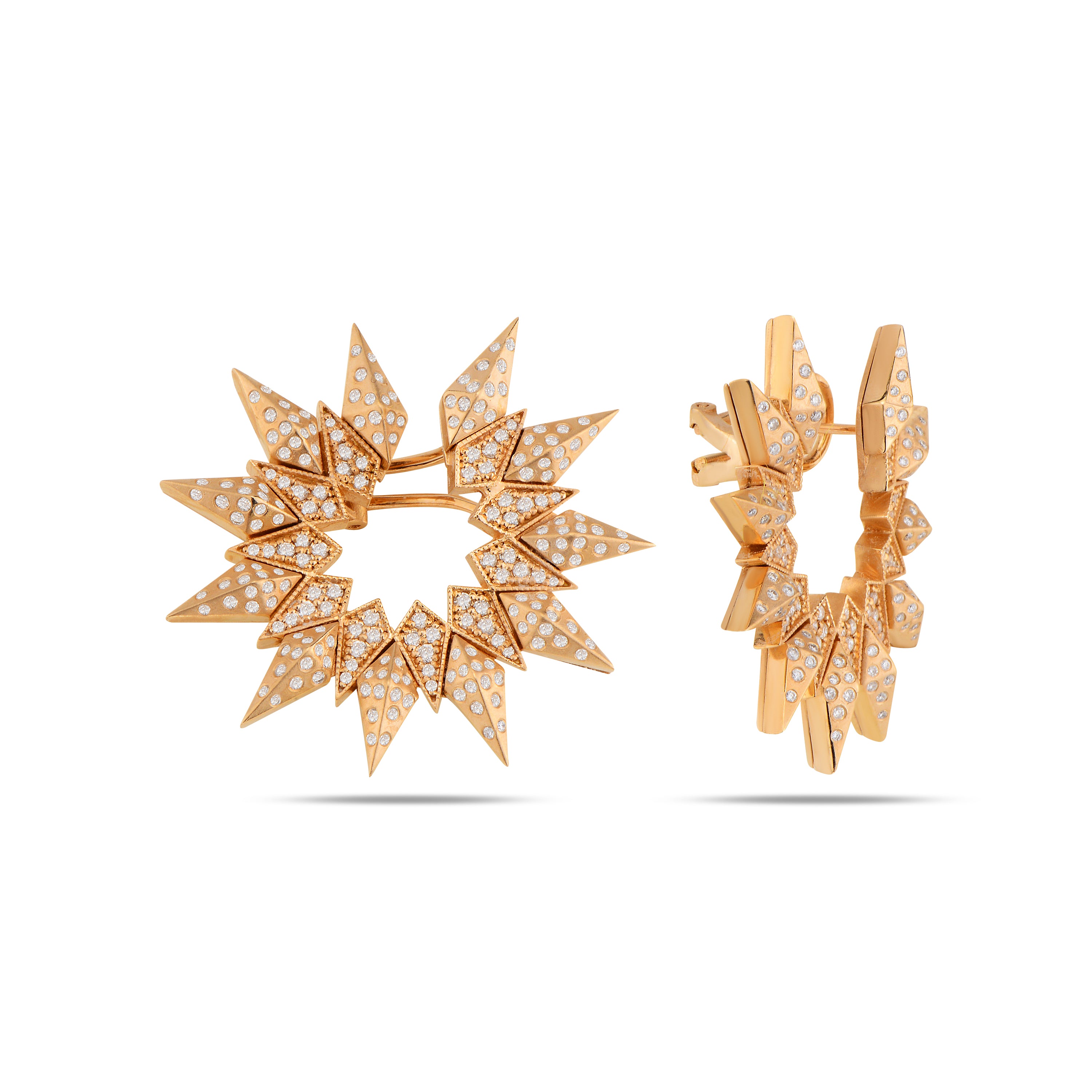 Nord Earrings All Gold Clusters