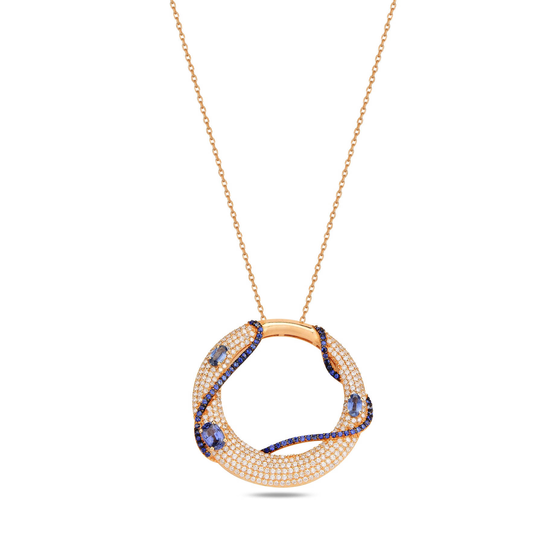 Lawa Pendant with Sapphires