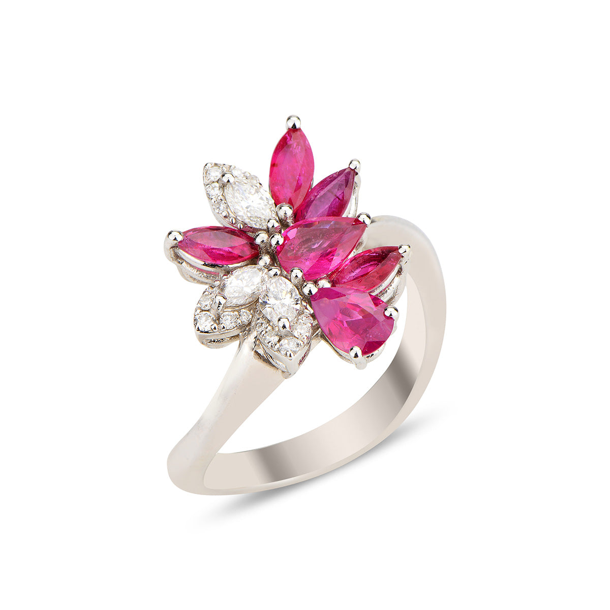 Maki Small Ring with Rubies