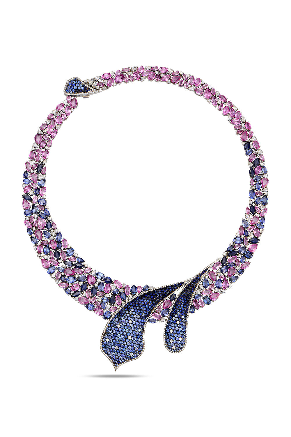 Metamorphosis Necklace Limited Edition with Blue & Pink Sapphires