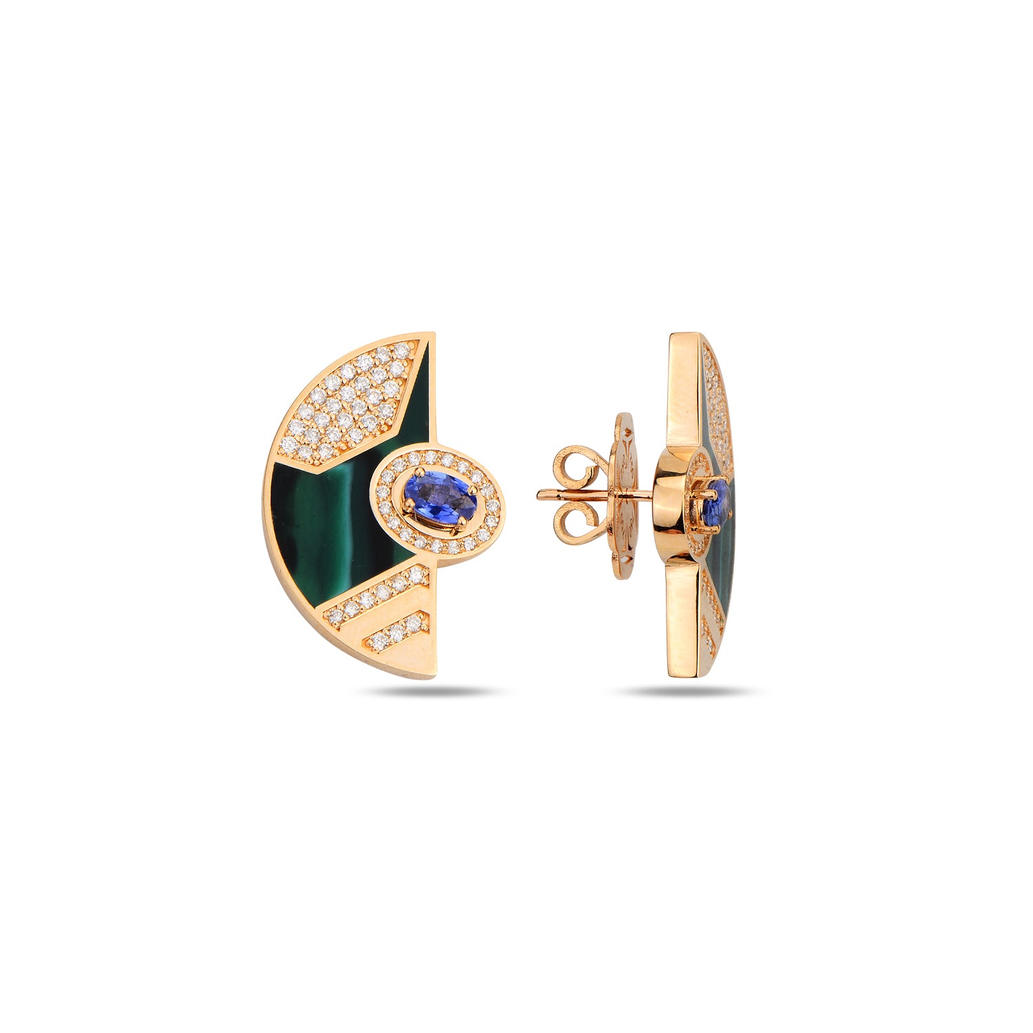 Epoca Coin Earrings with Sapphire