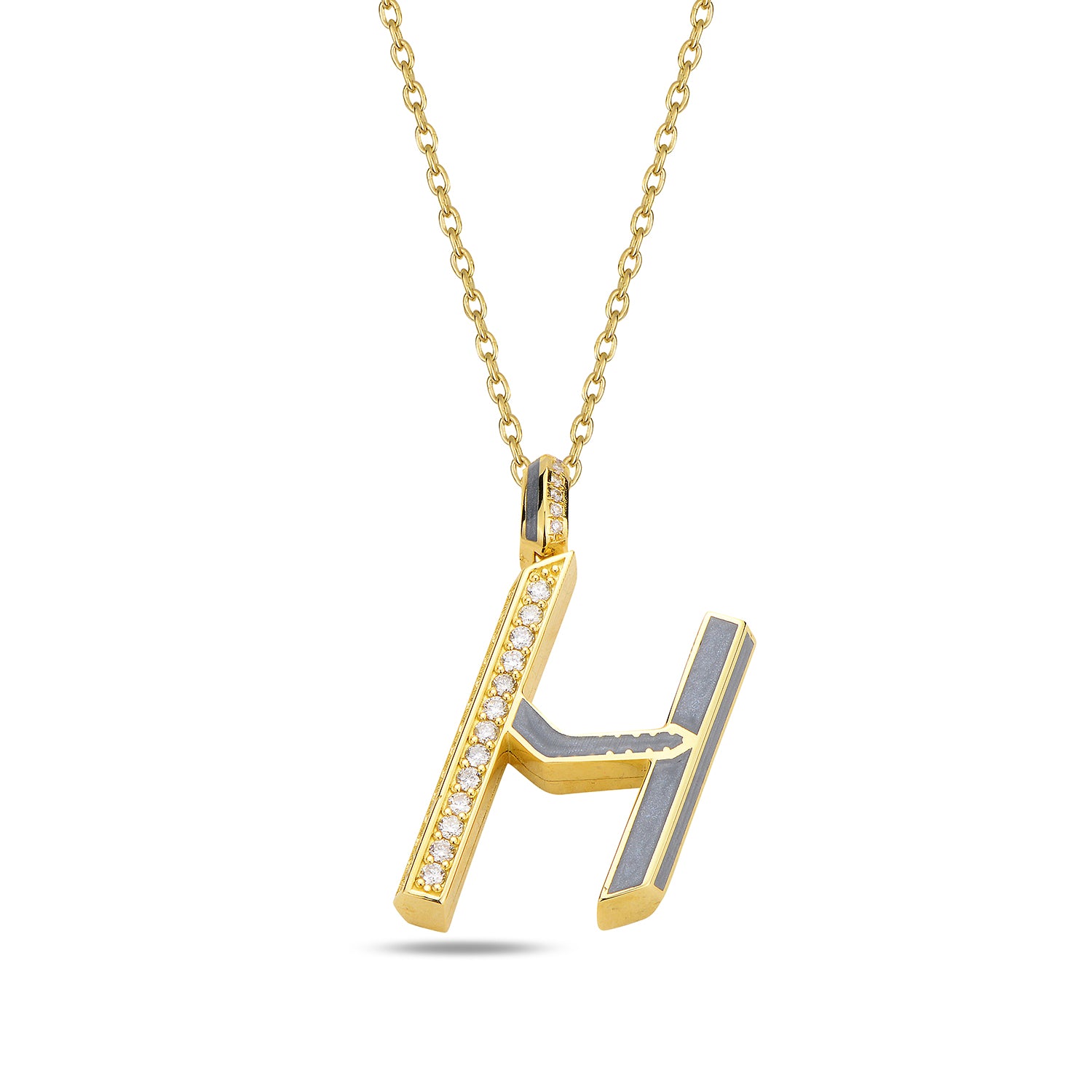 Flow Letter Pendant - "H"