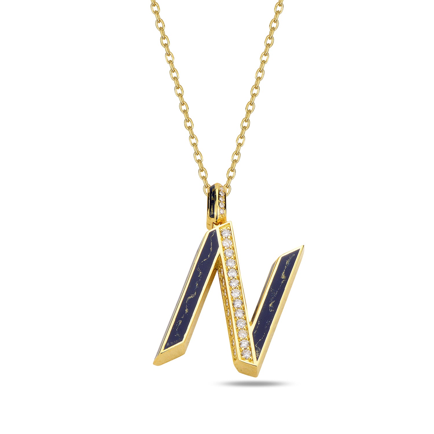 Flow Letter Pendant - "N"