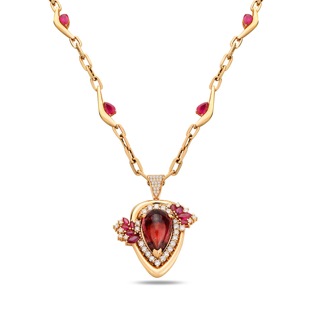 Sole Rosso Necklace with Rubellite