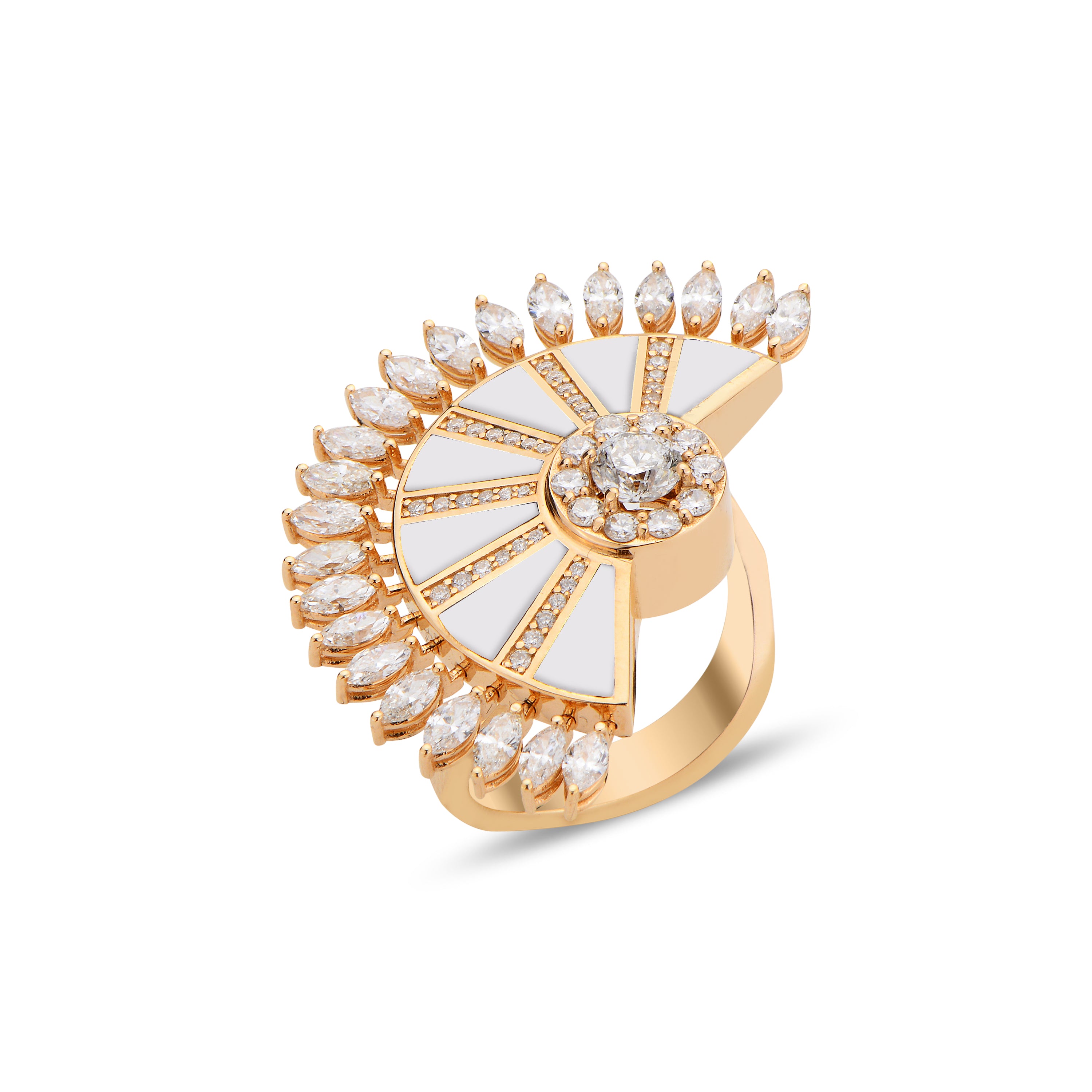 Limited Edition Alis Dawn Ring with White Enamel