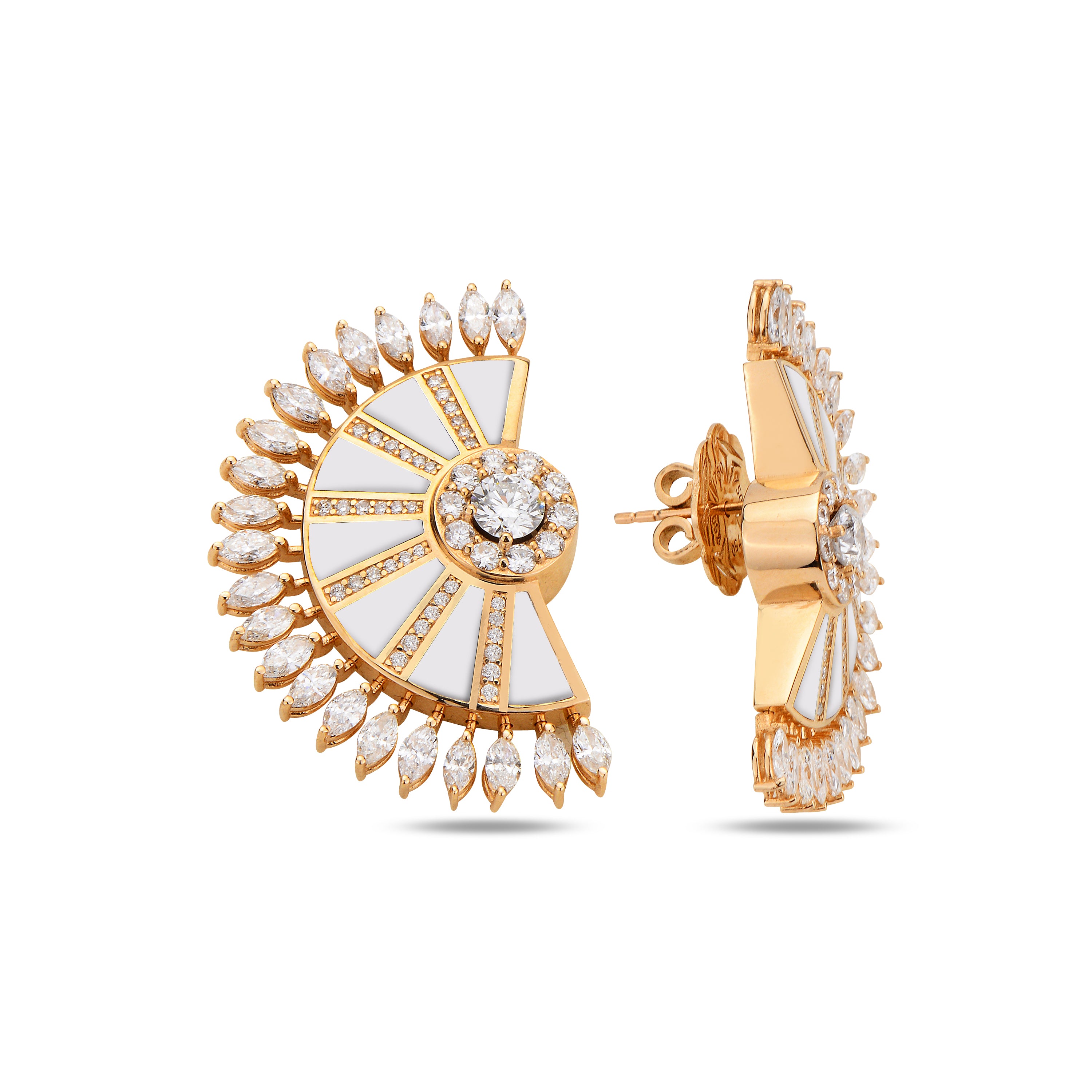 Limited Edition Alis Dawn Earrings with White Enamel