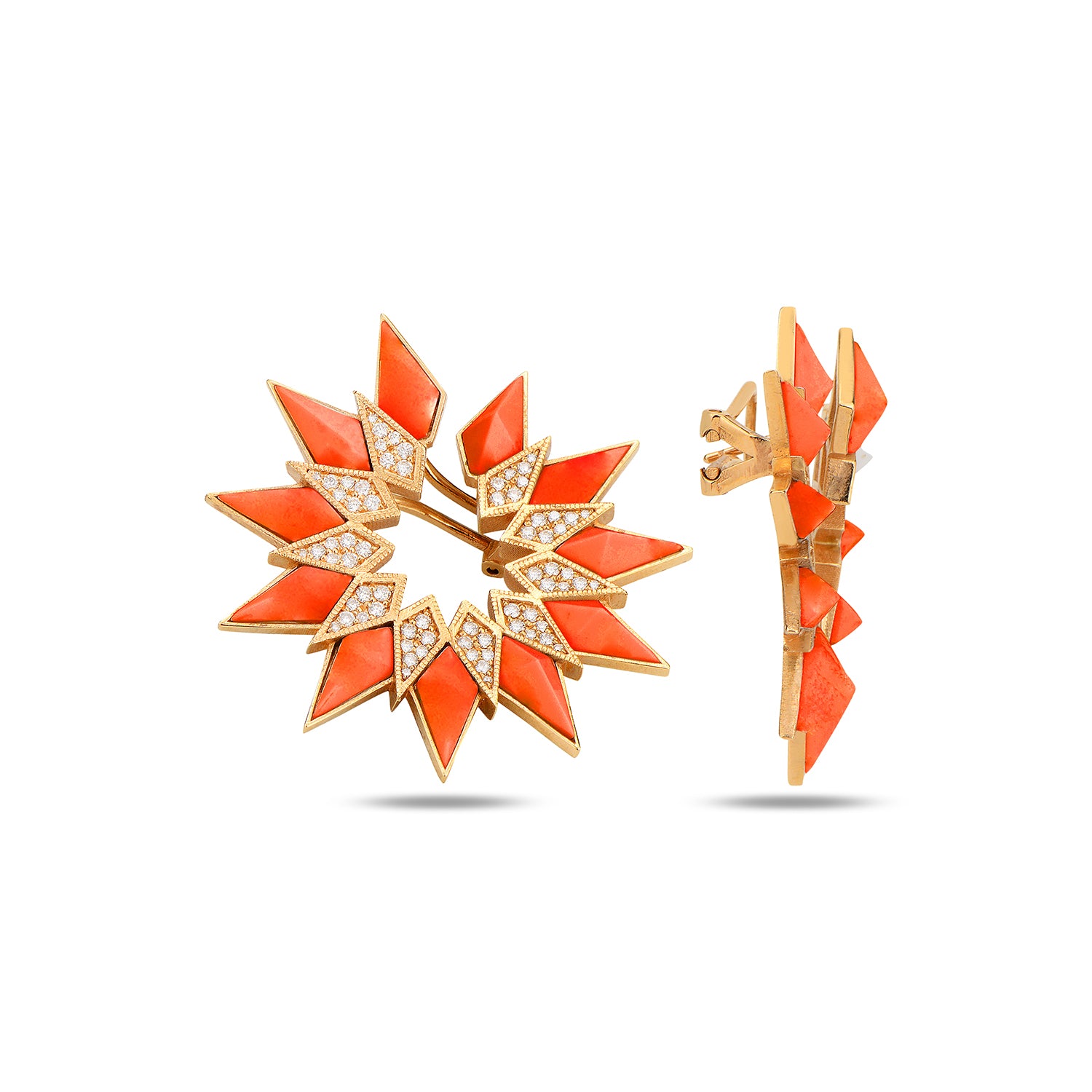 Nord Earrings - Coral