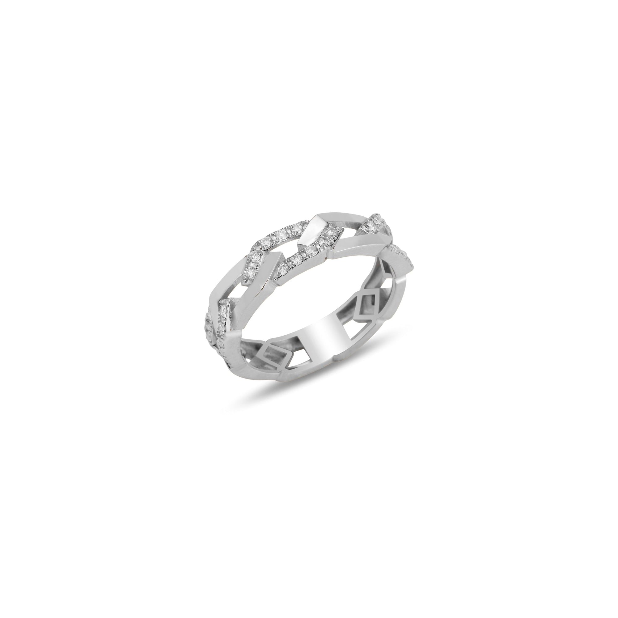 Rebel Colorless Ring White Gold