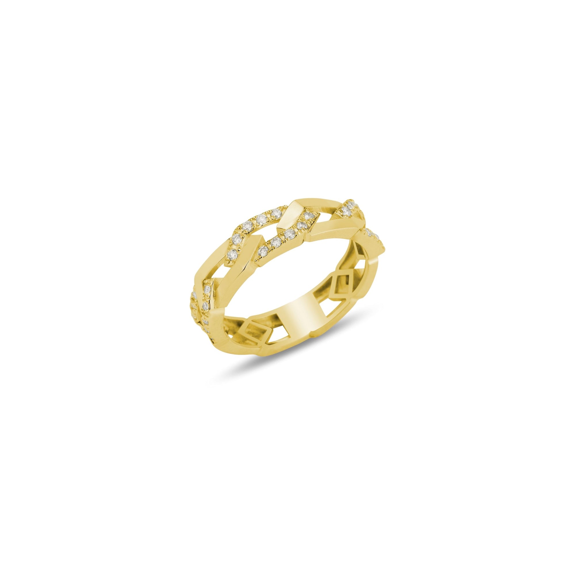 Rebel Colorless Ring Yellow Gold