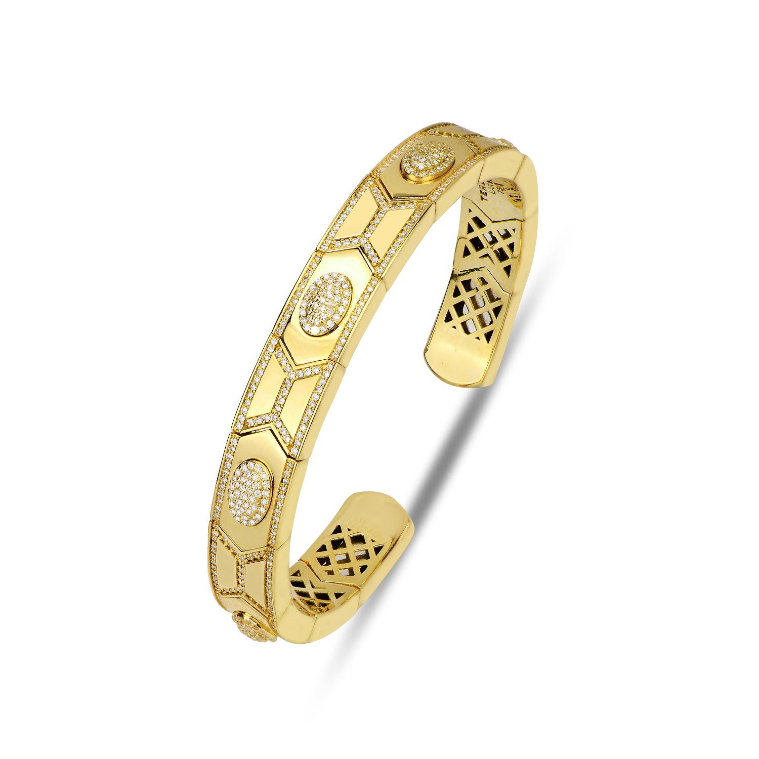 Fizzy Shield Colorless Bracelet - Yellow Gold