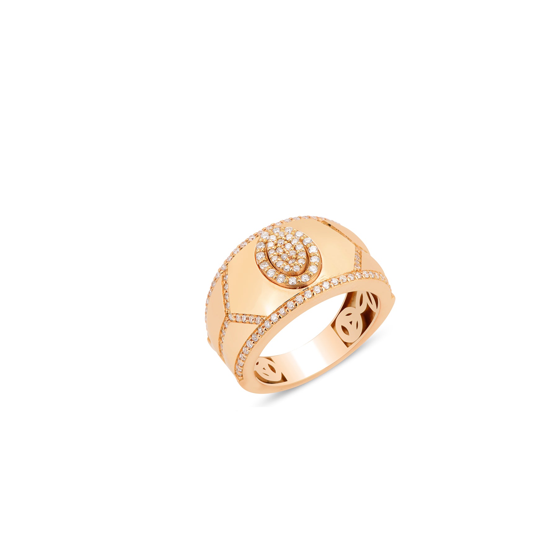 Fizzy Shield Colorless Ring - Rose Gold