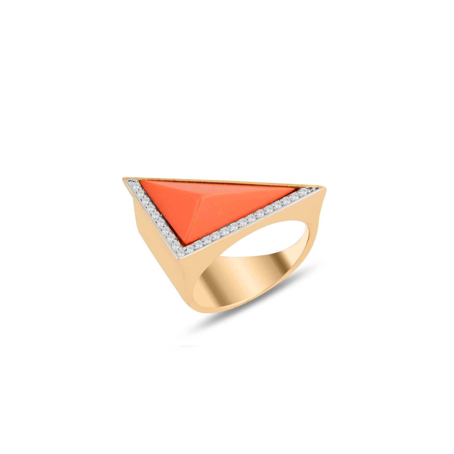 Neutra Aztec Side Ring - Coral