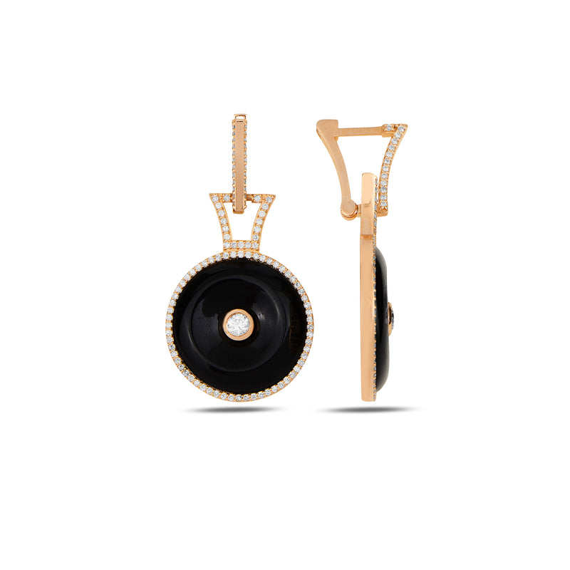 Neutra Dome Earring - Black Onyx