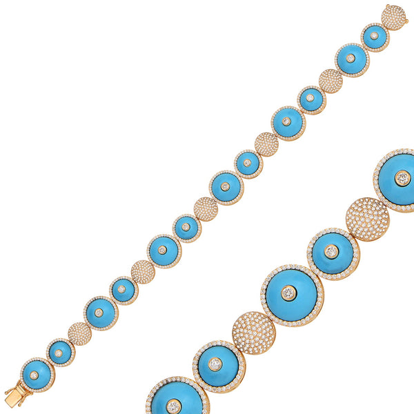 Neutra Dome Bracelet with Turquoise