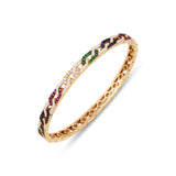 Fizzy Rebel Bracelet With Multicolor Diamonds - White