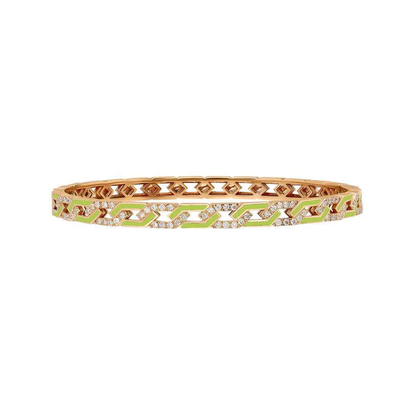 Fizzy Rebel Bracelet With Diamonds - Neon Green