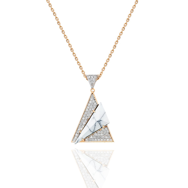 Neutra Aztec Pendant - White Agate