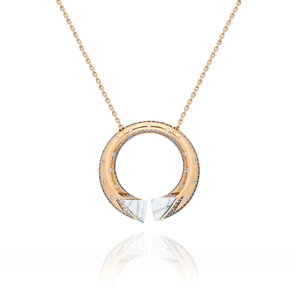 Neutra Balance Pendant - White Agate