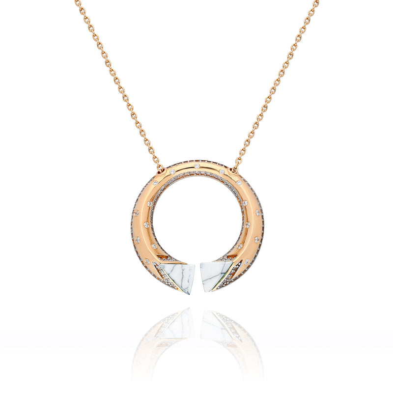 Neutra Balance Pendant - White Agate