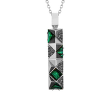 Black Editions Bar Pendant - Malachite