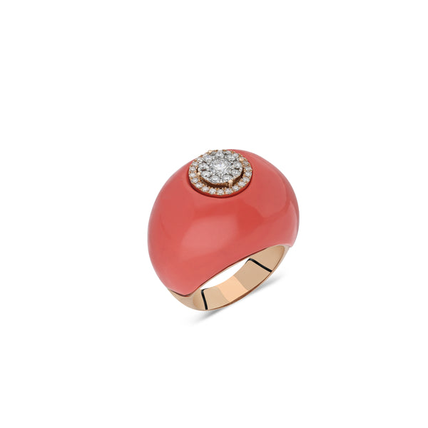 Neutra Dome Ring - Coral