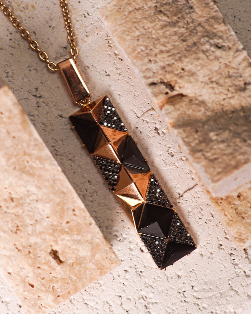 Black Editions Bar Pendant - Black Onyx
