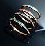 Flow Bracelet with Baby Blue Enamel